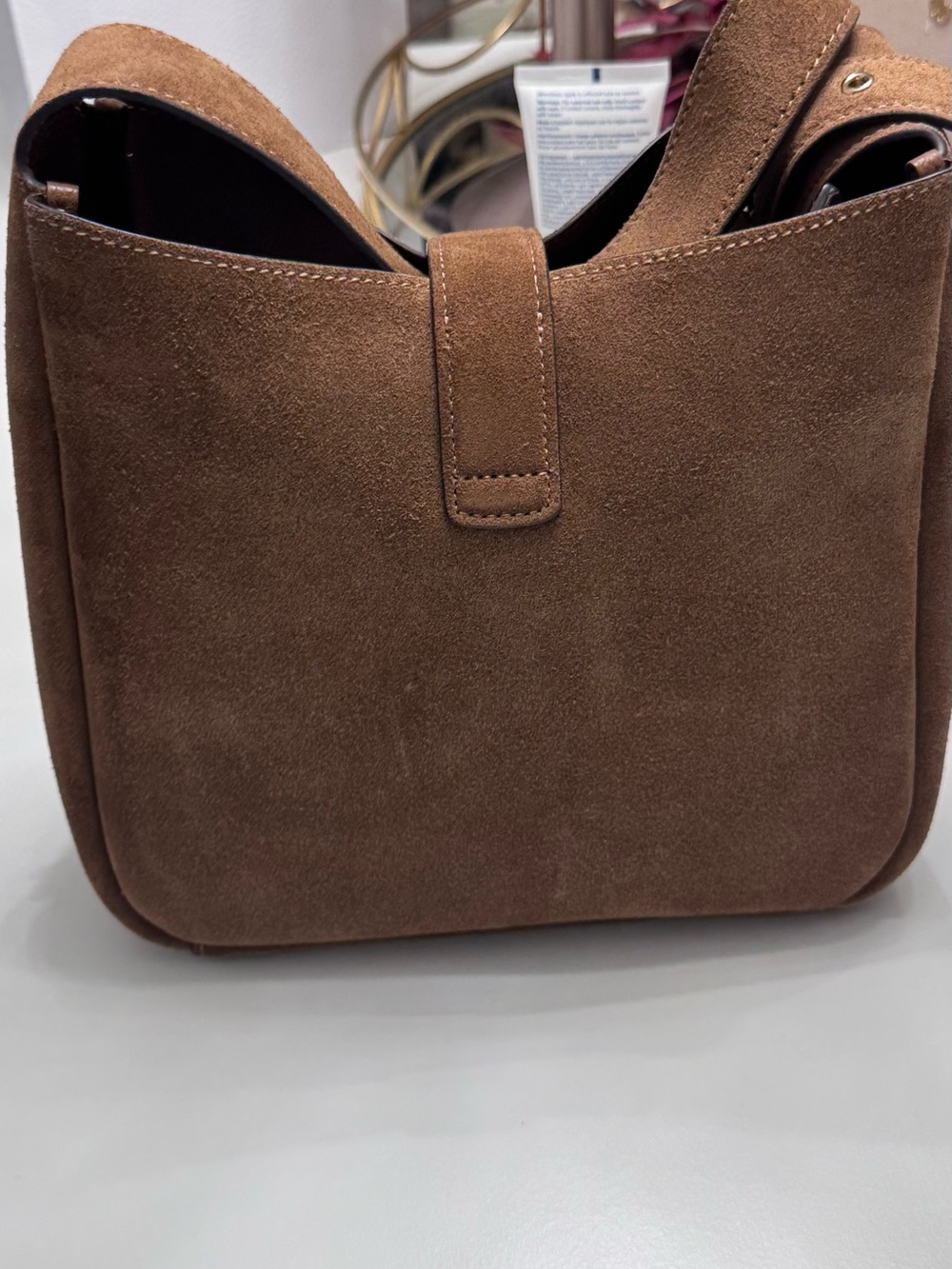 Coach Brown Suede Hadley Turnlock Hobo Bag - Picture 4 of 8